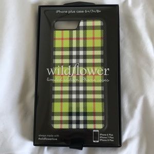 plaid wildflower iPhone case. size 6/7/8 plus.